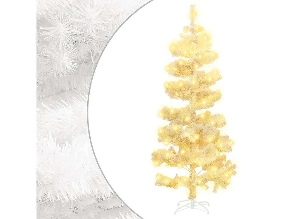Sonda Lambda Árvore de Natal rotativa com suporte e LEDs PVC 180 cm branco