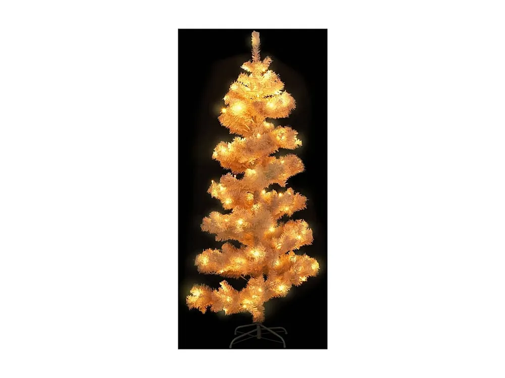 Sonda Lambda Árvore de Natal rotativa com suporte e LEDs PVC 180 cm branco