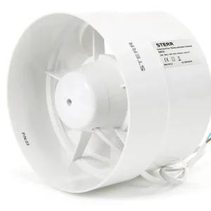 STERR IDM150 - 150 mm Extrator de Conduta, 320 m³/h, 18 W com Conexão Rosqueada