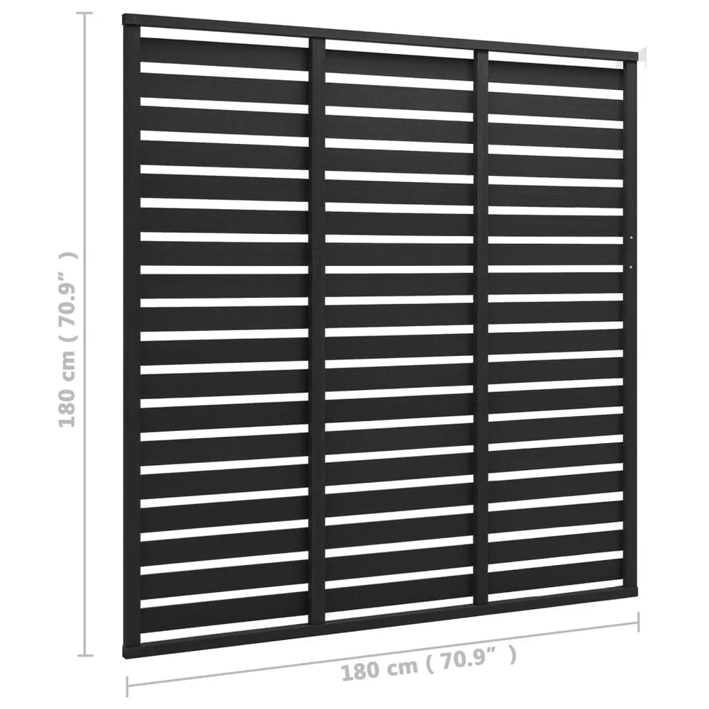 Painel de vedação 180x180 cm WPC preto