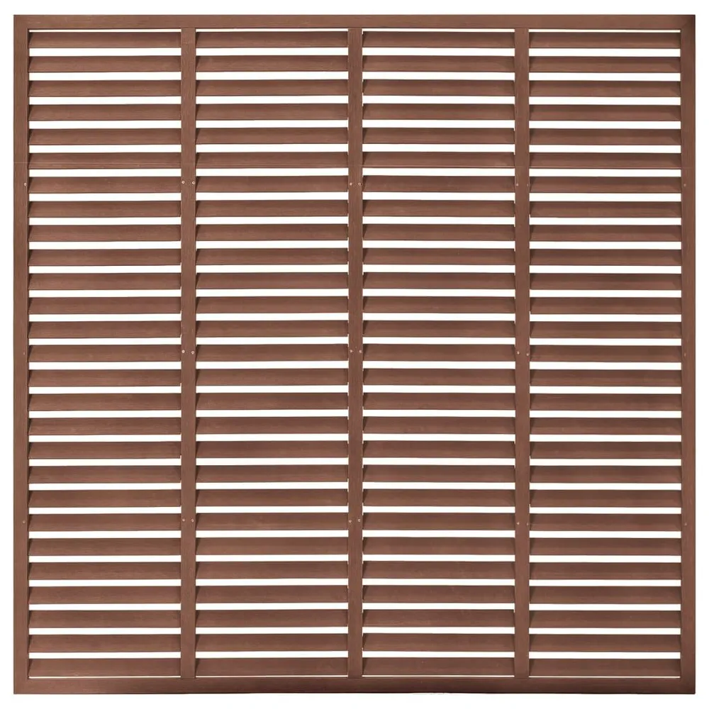 Painel de vedação estilo veneziana WPC 180x180 cm castanho