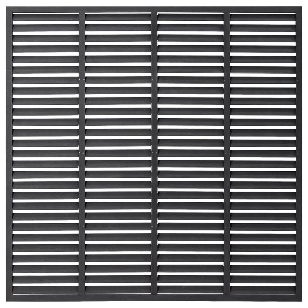 Painel de vedação estilo veneziana WPC 180x180 cm cinzento