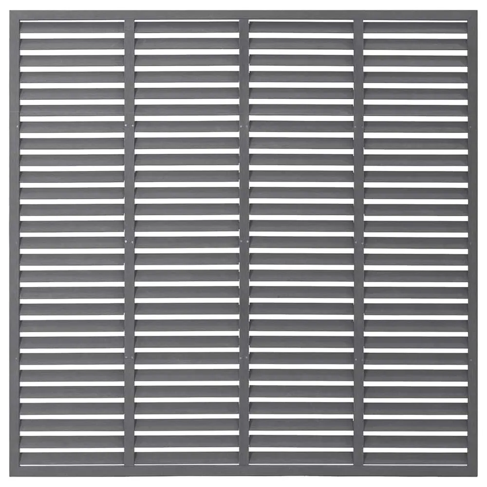 Painel de vedação estilo veneziana WPC 180x180 cm cinzento