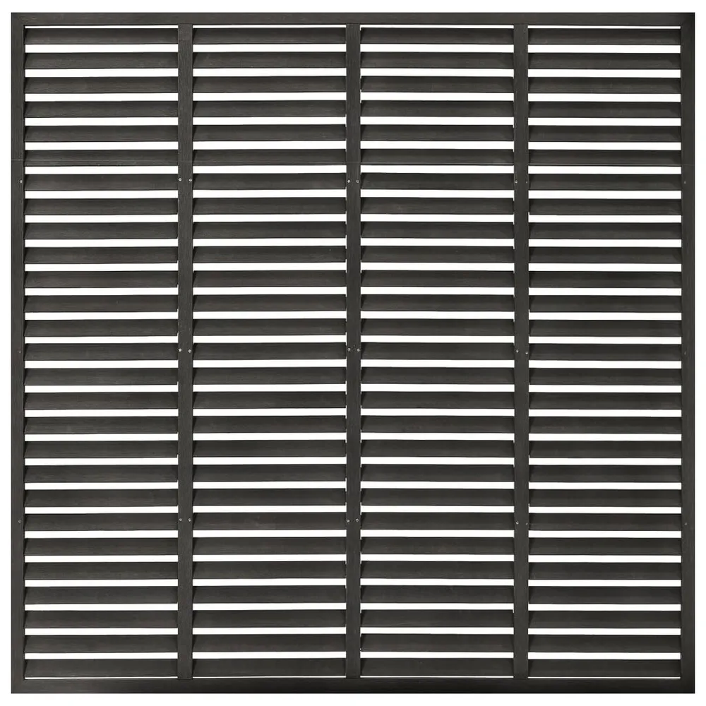 Painel de vedação estilo veneziana WPC 180x180 cm cinza-escuro