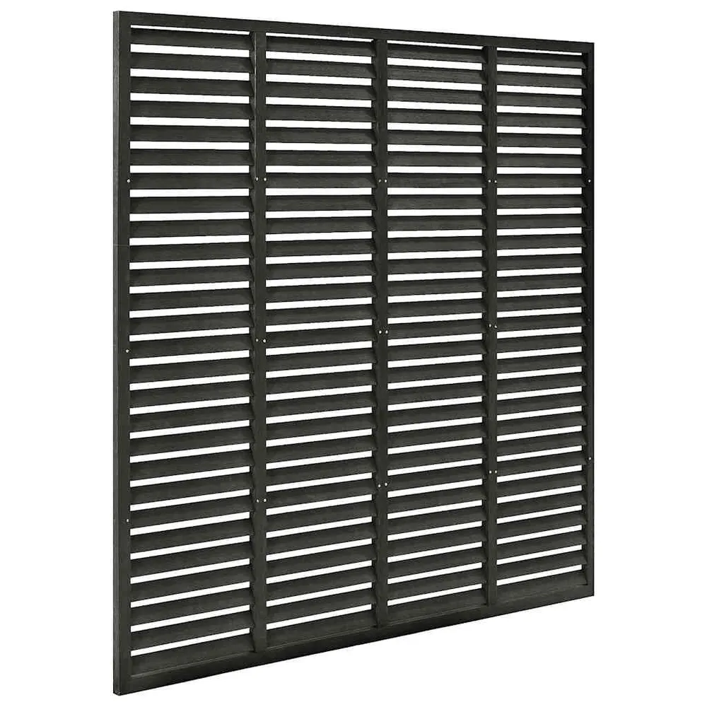 Painel de vedação estilo veneziana WPC 180x180 cm cinza-escuro