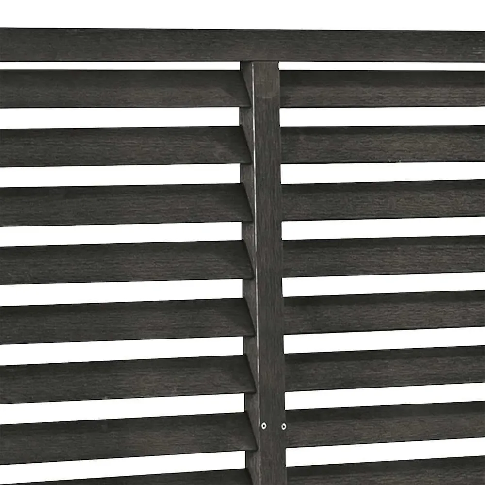 Painel de vedação estilo veneziana WPC 180x180 cm cinza-escuro
