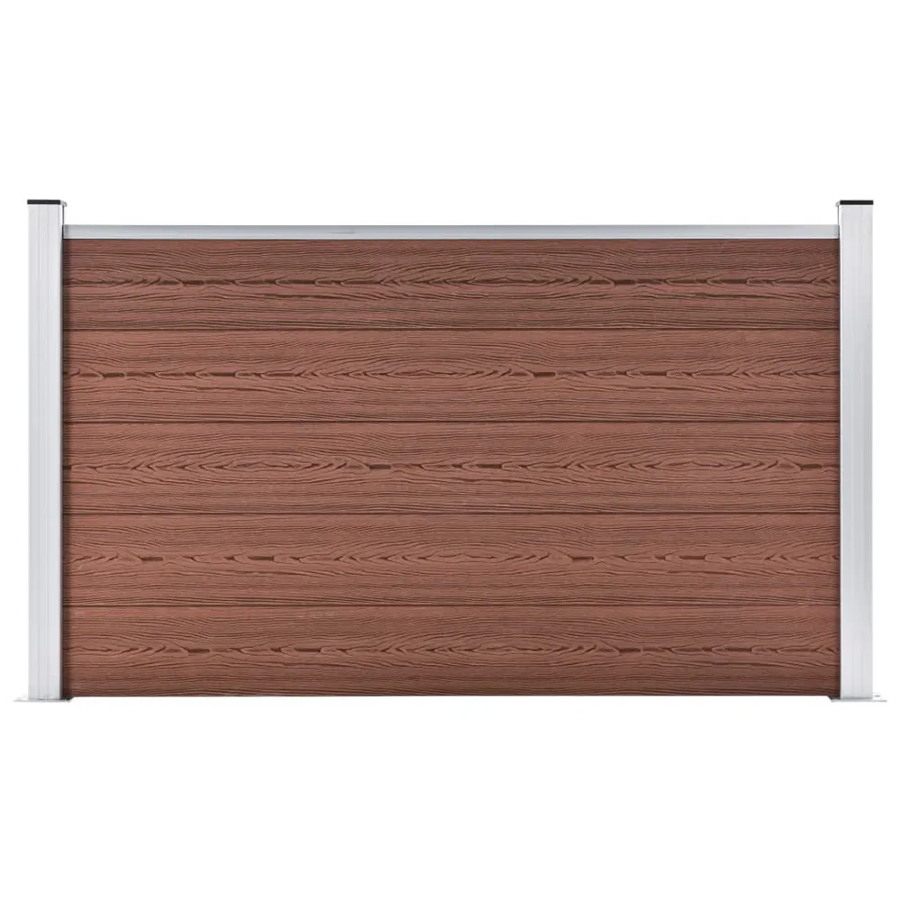 Painel de vedação para jardim 180x105 cm WPC castanho