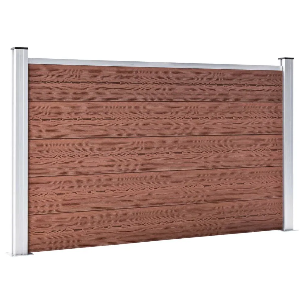Painel de vedação para jardim 180x105 cm WPC castanho
