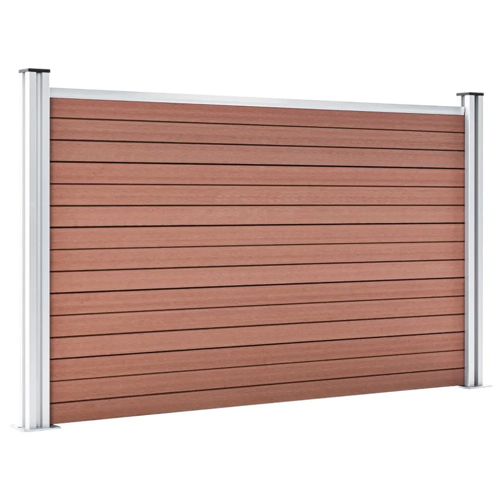Painel de vedação para jardim 180x105 cm WPC castanho