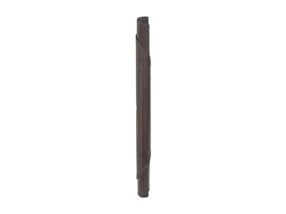 Tapete redondo 100 cm bambu castanho-escuro