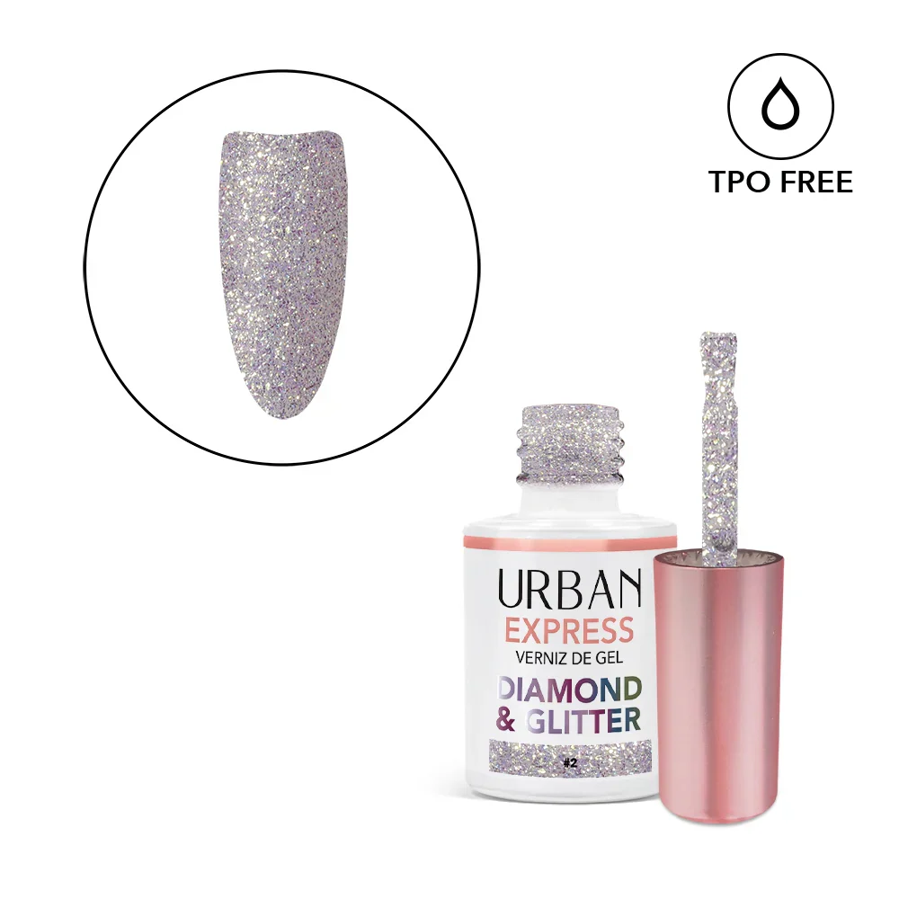 Tinta de Toque Verniz Gel Express Diamond & Glitter #2 6ml