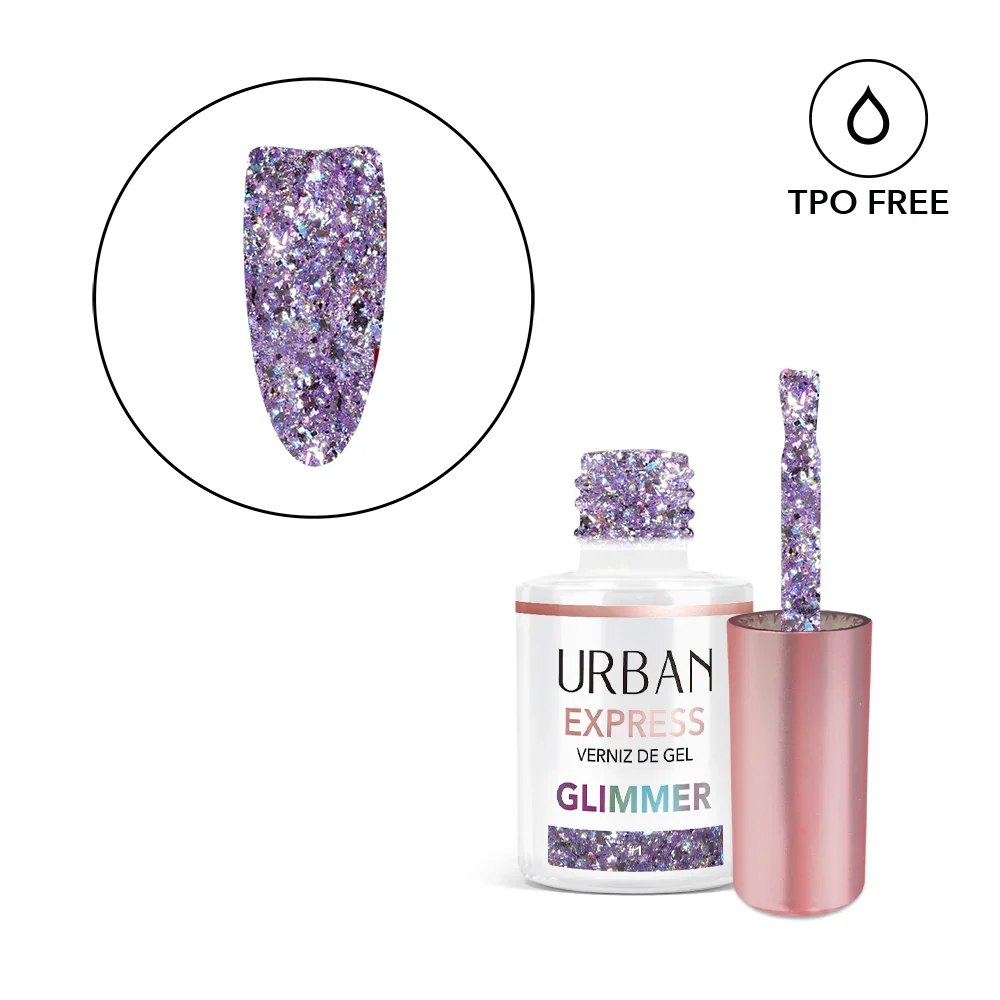 Verniz Gel Express Glimmer #1 6ml Resistente Solventes