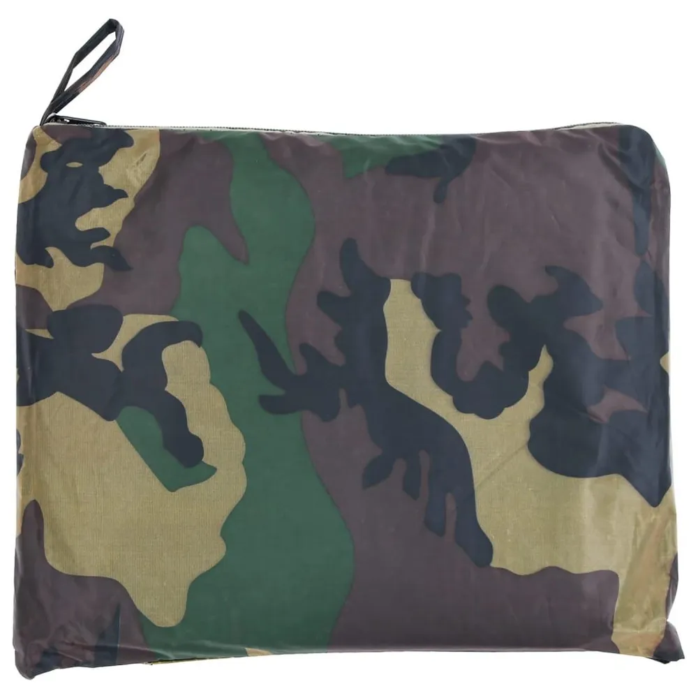 Poncho para chuva impermeável campismo/caminhadas camuflagem