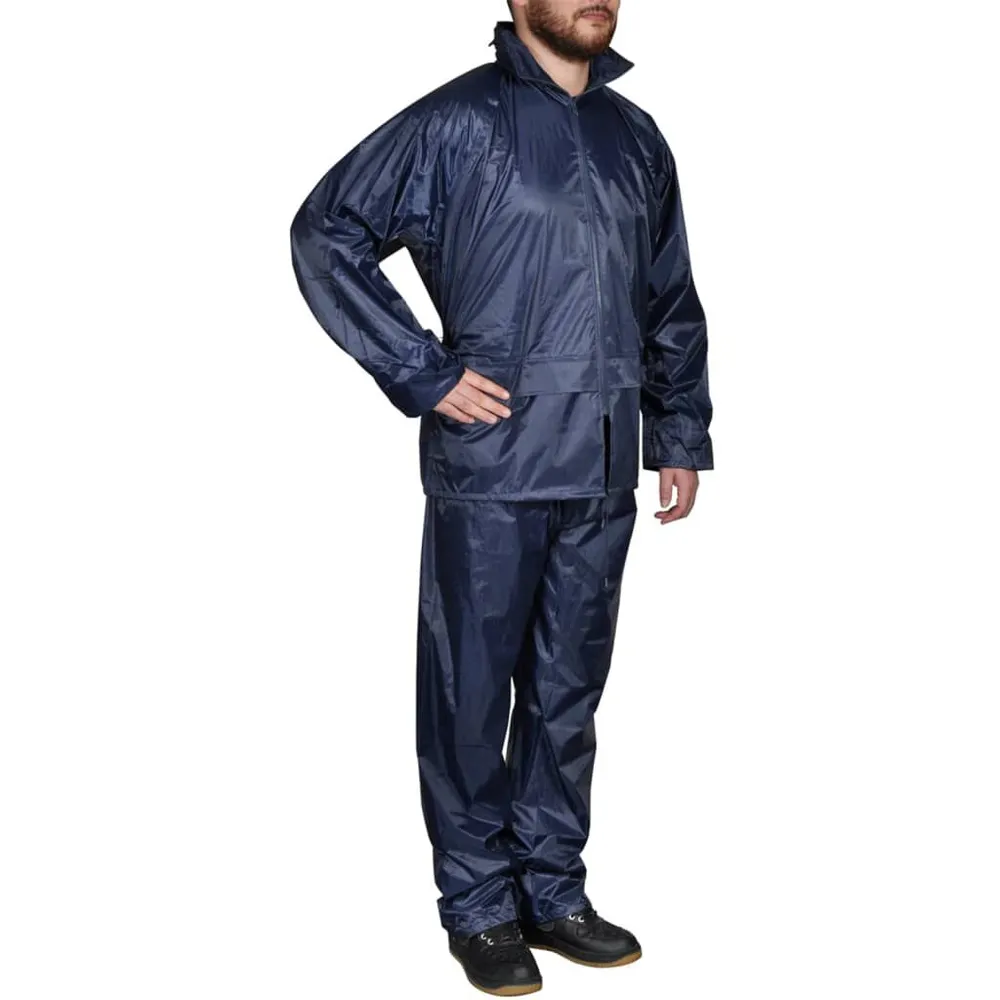 Terno de chuva azul L