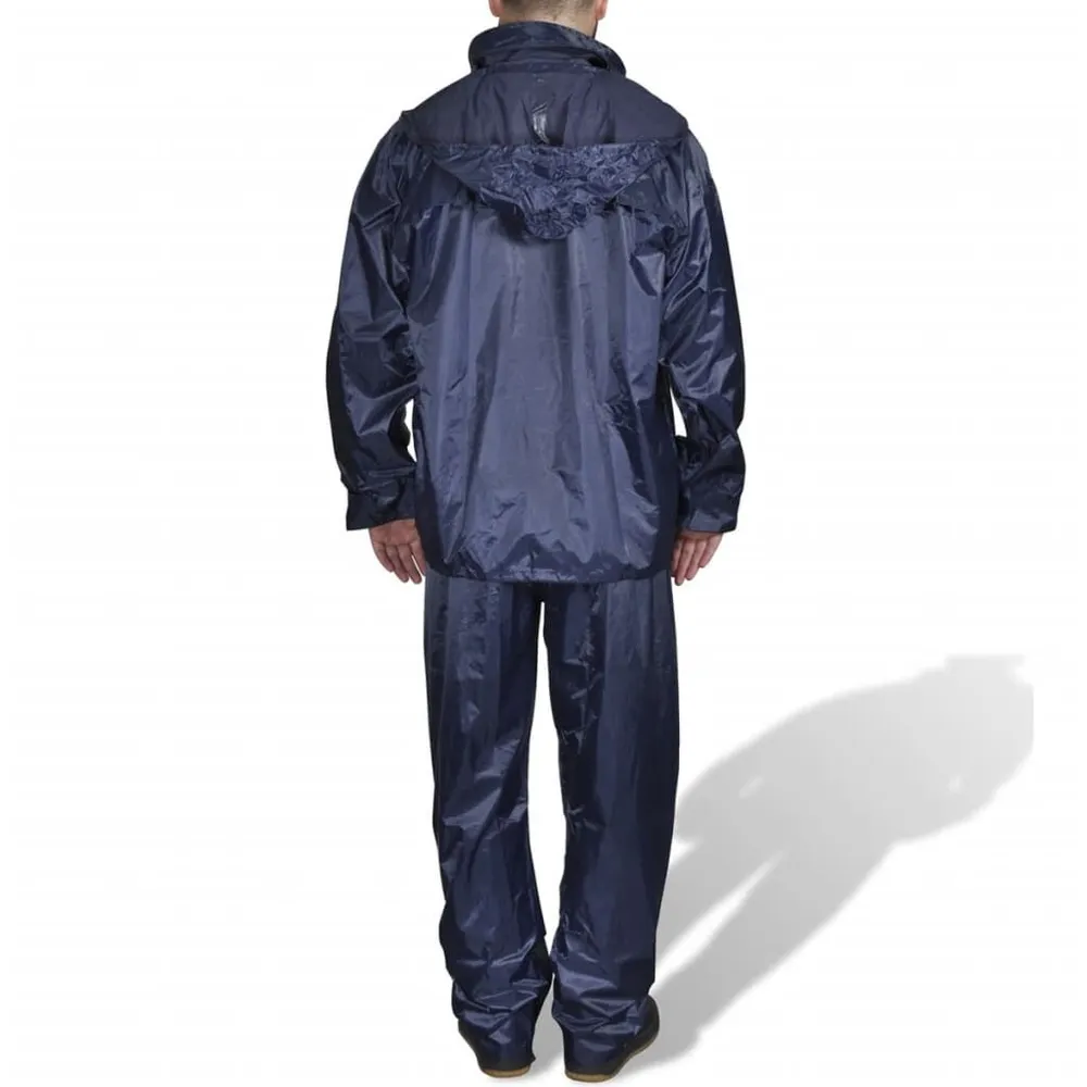 Terno de chuva azul L