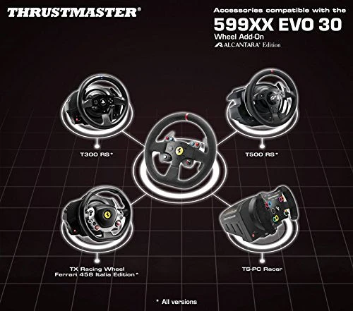 Kit Volante Thrustmaster Diversos Ferrari 599xx Evo 30 Add-On Alcantara Edition + Headset Ferrari